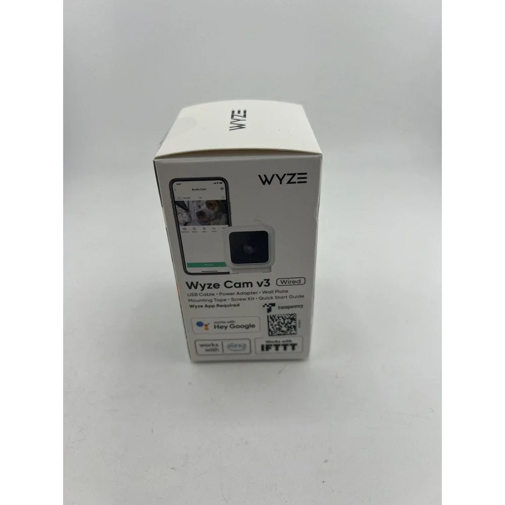Wyze Cam v3 Wired 1080p HD IndoorOutdoor Smart Home Security Camera White WYZEC3